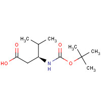 179412-79-4 (3S)-4-methyl-3-[(2-methylpropan-2-yl)oxycarbonylamino]pentanoic acid chemical structure