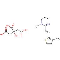 69525-81-1 2-hydroxypropane-1,2,3-tricarboxylic acid;1-methyl-2-[(E)-2-(3-methylthiophen-2-yl)ethenyl]-5,6-dihydro-4H-pyrimidine chemical structure