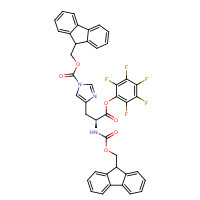 114616-10-3 9H-fluoren-9-ylmethyl 4-[(2S)-2-(9H-fluoren-9-ylmethoxycarbonylamino)-3-oxo-3-(2,3,4,5,6-pentafluorophenoxy)propyl]imidazole-1-carboxylate chemical structure