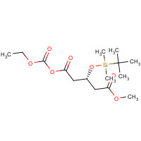 158275-79-7 1-O-ethoxycarbonyl 5-O-methyl (3R)-3-[tert-butyl(dimethyl)silyl]oxypentanedioate chemical structure