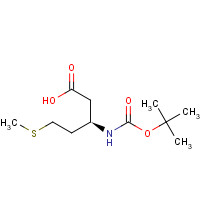 244251-20-5 (3R)-3-[(2-methylpropan-2-yl)oxycarbonylamino]-5-methylsulfanylpentanoic acid chemical structure