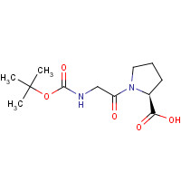 14296-92-5 (2S)-1-[2-[(2-methylpropan-2-yl)oxycarbonylamino]acetyl]pyrrolidine-2-carboxylic acid chemical structure