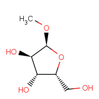 1824-96-0 (2R,3R,4R,5S)-2-(hydroxymethyl)-5-methoxyoxolane-3,4-diol chemical structure