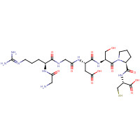 126646-79-5 (3S)-3-[[2-[[(2S)-2-[(2-aminoacetyl)amino]-5-(diaminomethylideneamino)pentanoyl]amino]acetyl]amino]-4-[[(2S)-1-[(2S)-2-[[(1R)-1-carboxy-2-sulfanylethyl]carbamoyl]pyrrolidin-1-yl]-3-hydroxy-1-oxopropan-2-yl]amino]-4-oxobutanoic acid chemical structure