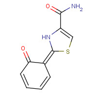 118485-53-3 (2E)-2-(6-oxocyclohexa-2,4-dien-1-ylidene)-3H-1,3-thiazole-4-carboxamide chemical structure