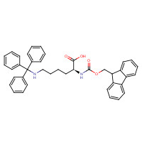 111061-54-2 (2S)-2-(9H-fluoren-9-ylmethoxycarbonylamino)-6-(tritylamino)hexanoic acid chemical structure