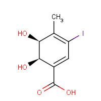 205504-03-6 (5S,6R)-5,6-dihydroxy-3-iodo-4-methylcyclohexa-1,3-diene-1-carboxylic acid chemical structure
