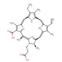 550-52-7 (17S,18S)-18-(2-carboxyethyl)-12-ethenyl-7-ethyl-3,8,13,17,20-pentamethyl-17,18,22,23-tetrahydroporphyrin-2-carboxylic acid chemical structure