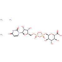 78132-48-6 azane;(2S,3S,4S,5R,6R)-6-[[[(2R,3S,4R,5R)-5-(2,4-dioxopyrimidin-1-yl)-3,4-dihydroxyoxolan-2-yl]methoxy-hydroxyphosphoryl]oxy-hydroxyphosphoryl]oxy-3,4,5-trihydroxyoxane-2-carboxylic acid chemical structure