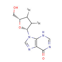 124516-24-1 9-[(2R,5S)-5-(hydroxymethyl)-3,4-ditritiooxolan-2-yl]-3H-purin-6-one chemical structure