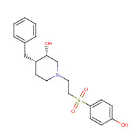 312625-23-3 (3S,4S)-4-benzyl-1-[2-(4-hydroxyphenyl)sulfonylethyl]piperidin-3-ol chemical structure