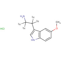 66521-35-5 1,1,2,2-tetradeuterio-2-(5-methoxy-1H-indol-3-yl)ethanamine;hydrochloride chemical structure