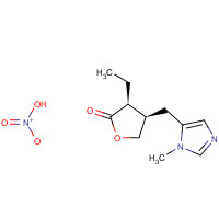 148-72-1 (3S,4R)-3-ethyl-4-[(3-methylimidazol-4-yl)methyl]oxolan-2-one;nitric acid chemical structure
