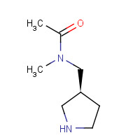1257315-97-1 N-methyl-N-[[(3S)-pyrrolidin-3-yl]methyl]acetamide chemical structure