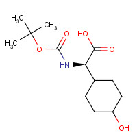130624-89-4 (2R)-2-(4-hydroxycyclohexyl)-2-[(2-methylpropan-2-yl)oxycarbonylamino]acetic acid chemical structure