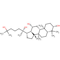 83349-37-5 (3S,5R,8R,9R,10R,12R,13R,14R,17S)-17-[(2R)-2,6-dihydroxy-6-methylheptan-2-yl]-4,4,8,10,14-pentamethyl-2,3,5,6,7,9,11,12,13,15,16,17-dodecahydro-1H-cyclopenta[a]phenanthrene-3,12-diol chemical structure