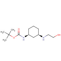 1245647-72-6 tert-butyl N-[(1S,3R)-3-(2-hydroxyethylamino)cyclohexyl]carbamate chemical structure