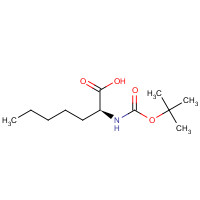71066-01-8 (2S)-2-[(2-methylpropan-2-yl)oxycarbonylamino]heptanoic acid chemical structure