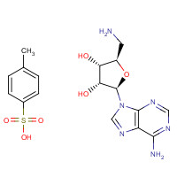 81090-75-7 (2R,3S,4R,5R)-2-(aminomethyl)-5-(6-aminopurin-9-yl)oxolane-3,4-diol;4-methylbenzenesulfonic acid chemical structure