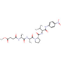 70967-90-7 methyl 4-[[(2S)-1-[[(2S)-1-[(2S)-2-[[(2S)-3-methyl-1-(4-nitroanilino)-1-oxobutan-2-yl]carbamoyl]pyrrolidin-1-yl]-1-oxopropan-2-yl]amino]-1-oxopropan-2-yl]amino]-4-oxobutanoate chemical structure
