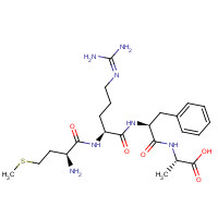 67368-29-0 (2S)-2-[[(2S)-2-[[(2S)-2-[[(2S)-2-amino-4-methylsulfanylbutanoyl]amino]-5-(diaminomethylideneamino)pentanoyl]amino]-3-phenylpropanoyl]amino]propanoic acid chemical structure