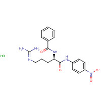 21653-41-8 N-[(2R)-5-(diaminomethylideneamino)-1-(4-nitroanilino)-1-oxopentan-2-yl]benzamide;hydrochloride chemical structure