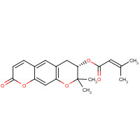 5928-25-6 [(3S)-2,2-dimethyl-8-oxo-3,4-dihydropyrano[3,2-g]chromen-3-yl] 3-methylbut-2-enoate chemical structure