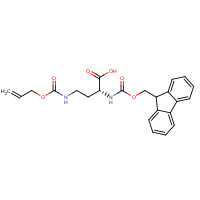 387824-78-4 (2R)-2-(9H-fluoren-9-ylmethoxycarbonylamino)-4-(prop-2-enoxycarbonylamino)butanoic acid chemical structure