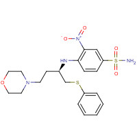 872866-28-9 4-[[(2R)-4-morpholin-4-yl-1-phenylsulfanylbutan-2-yl]amino]-3-nitrobenzenesulfonamide chemical structure