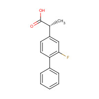 51543-40-9 (2R)-2-(3-fluoro-4-phenylphenyl)propanoic acid chemical structure