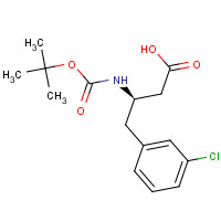 331763-56-5 (3R)-4-(3-chlorophenyl)-3-[(2-methylpropan-2-yl)oxycarbonylamino]butanoic acid chemical structure