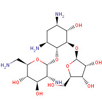 25546-65-0 (2R,3S,4R,5R,6R)-5-amino-2-(aminomethyl)-6-[(1R,2R,3S,4R,6S)-4,6-diamino-2-[(2S,3R,4S,5R)-3,4-dihydroxy-5-(hydroxymethyl)oxolan-2-yl]oxy-3-hydroxycyclohexyl]oxyoxane-3,4-diol chemical structure