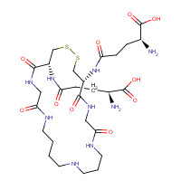 6358-02-0 (2S)-2-amino-5-[[(4R,23R)-4-[[(4S)-4-amino-4-carboxybutanoyl]amino]-5,8,19,22-tetraoxo-1,2-dithia-6,9,13,18,21-pentazacyclotetracos-23-yl]amino]-5-oxopentanoic acid chemical structure