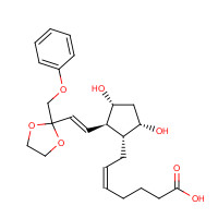 59619-81-7 (Z)-7-[(1R,2R,3R,5S)-3,5-dihydroxy-2-[(E)-2-[2-(phenoxymethyl)-1,3-dioxolan-2-yl]ethenyl]cyclopentyl]hept-5-enoic acid chemical structure