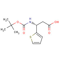 500788-98-7 (3R)-3-[(2-methylpropan-2-yl)oxycarbonylamino]-3-thiophen-2-ylpropanoic acid chemical structure