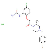 288262-96-4 [5-chloro-2-[2-[(2R)-4-[(4-fluorophenyl)methyl]-2-methylpiperazin-1-yl]-2-oxoethoxy]phenyl]urea;hydrochloride chemical structure