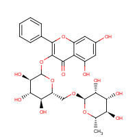 16268-50-1 5,7-dihydroxy-2-phenyl-3-[(3R,4S,5S,6R)-3,4,5-trihydroxy-6-[[(2R,3R,4R,5R,6S)-3,4,5-trihydroxy-6-methyloxan-2-yl]oxymethyl]oxan-2-yl]oxychromen-4-one chemical structure