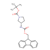 307531-88-0 tert-butyl (3S)-3-(9H-fluoren-9-ylmethoxycarbonylamino)pyrrolidine-1-carboxylate chemical structure