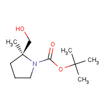 1339022-10-4 tert-butyl (2S)-2-(hydroxymethyl)-2-methylpyrrolidine-1-carboxylate chemical structure