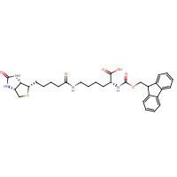 110990-09-5 (2R)-6-[5-[(3aS,4S,6aR)-2-oxo-1,3,3a,4,6,6a-hexahydrothieno[3,4-d]imidazol-4-yl]pentanoylamino]-2-(9H-fluoren-9-ylmethoxycarbonylamino)hexanoic acid chemical structure