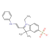 146368-09-4 2-[(E)-2-anilinoethenyl]-1-ethyl-3,3-dimethylindol-1-ium-5-sulfonate chemical structure
