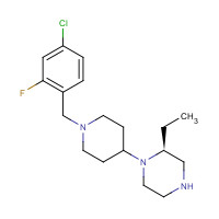 906815-95-0 (2S)-1-[1-[(4-chloro-2-fluorophenyl)methyl]piperidin-4-yl]-2-ethylpiperazine chemical structure