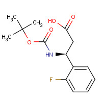 500770-71-8 (3S)-3-(2-fluorophenyl)-3-[(2-methylpropan-2-yl)oxycarbonylamino]propanoic acid chemical structure