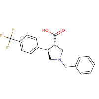 1263281-88-4 (3S,4R)-1-benzyl-4-[4-(trifluoromethyl)phenyl]pyrrolidine-3-carboxylic acid chemical structure