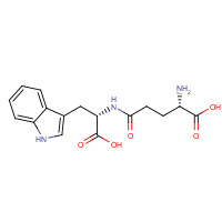 66471-20-3 (2S)-2-amino-5-[[(1S)-1-carboxy-2-(1H-indol-3-yl)ethyl]amino]-5-oxopentanoic acid chemical structure