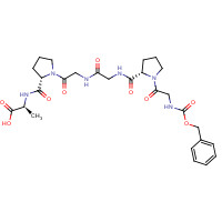13075-38-2 (2S)-2-[[(2S)-1-[2-[[2-[[(2S)-1-[2-(phenylmethoxycarbonylamino)acetyl]pyrrolidine-2-carbonyl]amino]acetyl]amino]acetyl]pyrrolidine-2-carbonyl]amino]propanoic acid chemical structure
