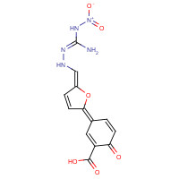 715-24-8 (3E)-3-[(5E)-5-[[(2E)-2-[amino(nitramido)methylidene]hydrazinyl]methylidene]furan-2-ylidene]-6-oxocyclohexa-1,4-diene-1-carboxylic acid chemical structure