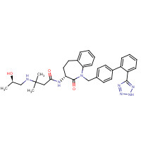 145455-35-2 3-[[(2R)-2-hydroxypropyl]amino]-3-methyl-N-[(3R)-2-oxo-1-[[4-[2-(2H-tetrazol-5-yl)phenyl]phenyl]methyl]-4,5-dihydro-3H-1-benzazepin-3-yl]butanamide chemical structure