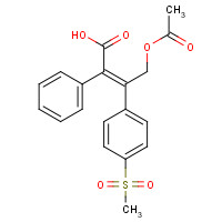 179174-79-9 (Z)-4-acetyloxy-3-(4-methylsulfonylphenyl)-2-phenylbut-2-enoic acid chemical structure