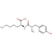 54925-88-1 (2S)-6-amino-2-[[(2S)-2-amino-3-(4-hydroxyphenyl)propanoyl]amino]hexanoic acid chemical structure